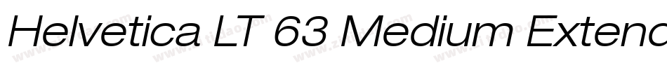Helvetica LT 63 Medium Extended Oblique字体转换